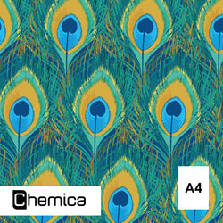 Chemica - Flex Trends - Animals - Plumes de paon (Peacock feathers) - Feuille 30 cm x 20 cm