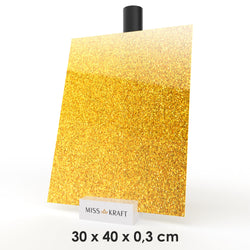 Plaque acrylique MissKraft - Glitter Or Pur