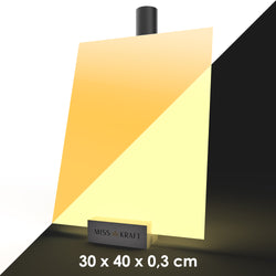 MissKraft - Plexiglass PMMA Acrylique -  Phosphorescent Jaune - 30 x 40 cm - Ép. 3 mm