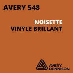 AVERY 500 - Vinyle Adhésif - Noisette Brillant - 24 cm x 10 m