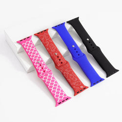 xTool - 4 Bracelets Apple Watch - Noir/Bleu/Rose/Rouge - 42/44/45/49 mm (M/L)