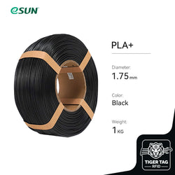 eSun - PLA+ - Noir (Black) - 1,75 mm - 1 kg Refill avec RFID Tiger Tag