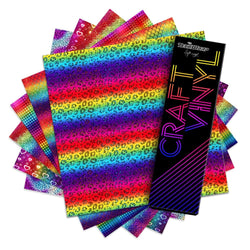 TeckWrapCraft  - Holo Rainbow - Vinyle holographique - Pack de 6 feuilles