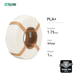 eSun - PLA+ - Blanc (White) - 1,75 mm - 1 kg Refill avec RFID TigerTag