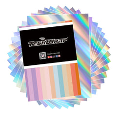 TeckWrapCraft - Stickers Vinyle Holographiques Imprimables - 15 Feuilles