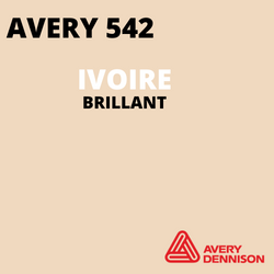 AVERY 500 - Vinyle Adhésif - Ivoire Brillant - 30cm x 10 m