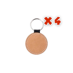 Craft Express - 4 Porte-clés Ronds pour sublimation - Marron