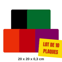 Creality - 10 Plaques Acryliques Opaques (Opaque Acrylic Sheets) - 20 x 20 cm - 3 mm