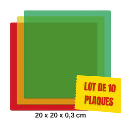 Creality - 10 Plaques Acryliques Transparentes (Transparent Acrylic Sheets) - 20 x 20 cm - 3 mm