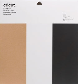 Cricut - 30 Papiers Carton Kraft Assortis - 30 x 30 cm