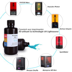 ELEGOO - Résine UV ABS-Like - Bleu Translucide (Clear Blue) - 1 kg