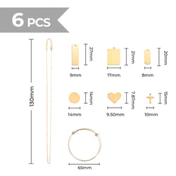 xTool - Ensemble de création de collier et bracelet - Acier inoxydable - Or