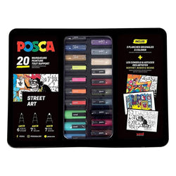 POSCA - Mallette de 20 marqueurs - Street Art (Berthnet + Bebar + Weane)
