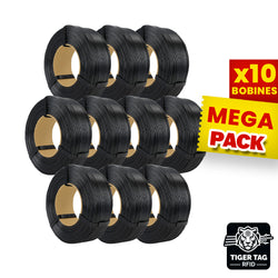 Rosa3D - MegaPack PETG Standard HS - Noir (Black) - 1,75 mm - 10x1 kg Refill avec RFID TigerTag