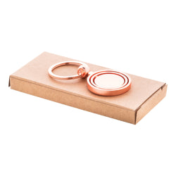 MissKraft - 5 Porte Clés à graver en métal Spinitus Rond - Rose