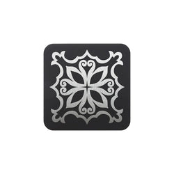 MissKraft - Sublimation - Lot de 5 Sous-verres en Acier Carré - Noir Mat