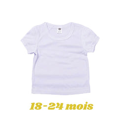 MissKraft - Sublimation - T-shirt Bébé - Blanc - 18/24 mois
