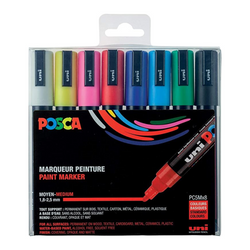 POSCA - Set 8 marqueurs PC-5M assortis