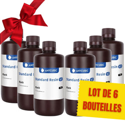 Pack Anycubic - 6x Standard Resin V2 - Noir (Black) - 1 kg
