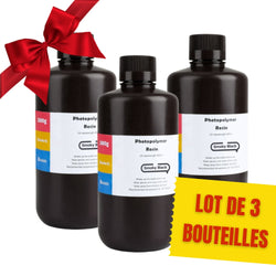 Pack ELEGOO - 3x Résine UV ABS-Like - Noir (Smoky Black) - 1 kg
