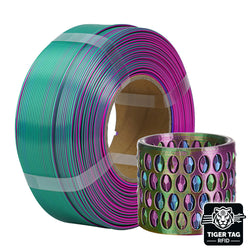 R3D - Tri-Silk color - Magenta/Vert/Bleu (Magenta/Green/Blue) - 1,75 mm - 1 kg Refill avec RFID TigerTag