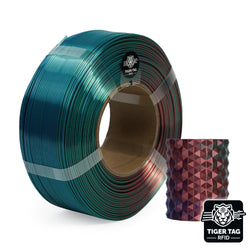 R3D - Tri-Silk color - Rouge/Vert/Bleu (Red/Green/Blue) - 1,75 mm - 1 kg - Refill avec RFID TigerTag