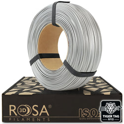 Rosa3D - PLA Starter - Gris Satiné (Satin Grey) - 1,75 mm - 1 kg Refill avec RFID TigerTag