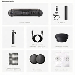 Revopoint - INSPIRE 2 Premium Edition - Scanner 3D Sans-Fil à Laser Infrarouge et Lumière Structurée