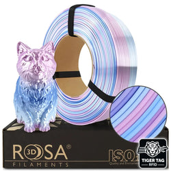 Rosa3D - PLA Rainbow - Arc-en-ciel Bonbon (Multicolour Silk Candy) - 1,75 mm - 1 kg Refill avec RFID TigerTag