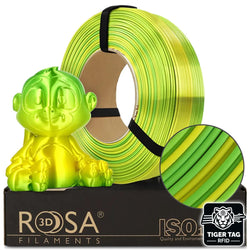 Rosa3D - PLA Rainbow - Arc-en-ciel Jungle (Multicolour Silk Jungle) - 1,75 mm - 1 kg Refill avec RFID TigerTag