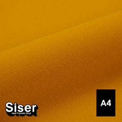 Siser - Flock - Feuille A4 Thermocollant - (S0004) Jaune Velours - 20 x 30 cm