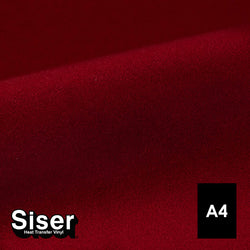Siser - Flock - Feuille A4 Thermocollant - (S0007) Rouge Velours - 20 x 30 cm
