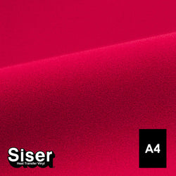 Siser - Flock - Feuille A4 Thermocollant - (S0024) Rose Fluo Velours - 20 x 30 cm