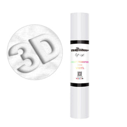 TeckWrapCraft - Puff HTV - Vinyle Transfert à Chaud - Blanc - 1,5 m