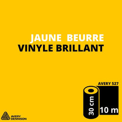 AVERY 500 - Vinyle Adhésif - Jaune Beurre Brillant - 30 cm x 10 m