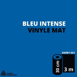 AVERY 500 - Vinyle Adhésif - Bleu Intense - Mat - 30 cm x 10 m