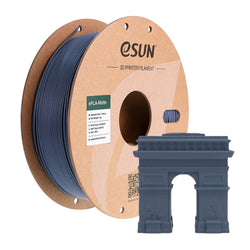 Bobine eSun de ePLA Matte Dark Grey - 1 kg - Spool carton 1 et son print