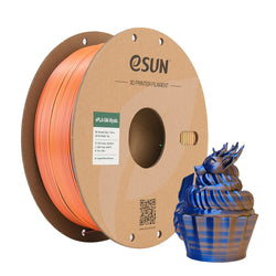 Bobine eSun de eSilk-PLA Mystic Blue Orange Green - 1 kg - Bobine en carton et son print