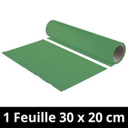 Chemica - Upperflock - Vert Clair (Light Green) - Feuille 30 cm x 20 cm